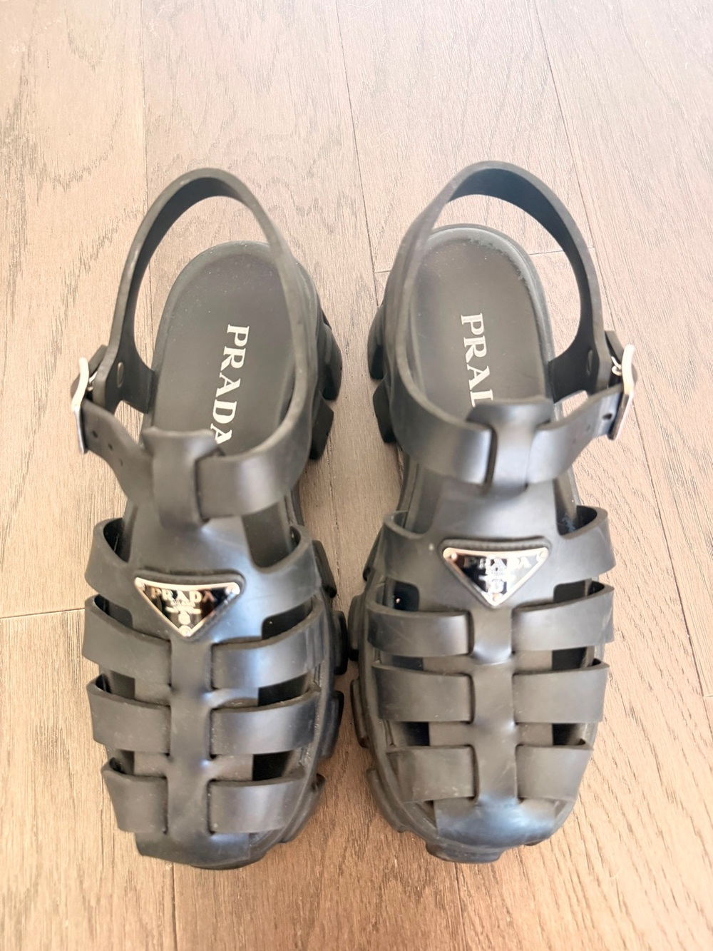 Prada Rubber Monolith Sandal - Picture 7 of 14